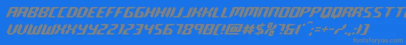 roboclone-Schriftart – Graue Schriften auf blauem Hintergrund