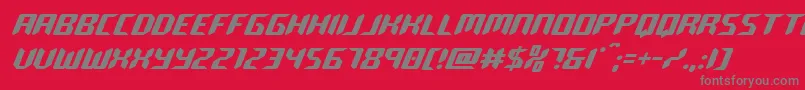 roboclone Font – Gray Fonts on Red Background