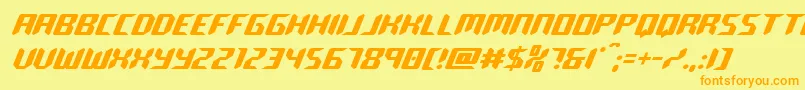 roboclone Font – Orange Fonts on Yellow Background