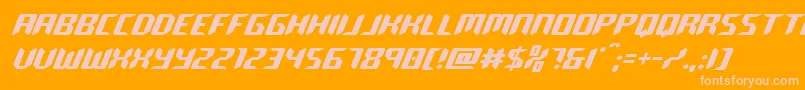 roboclone Font – Pink Fonts on Orange Background