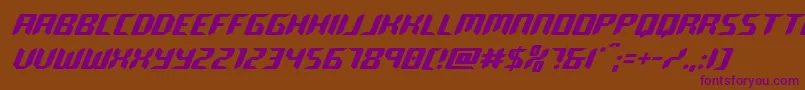 roboclone Font – Purple Fonts on Brown Background