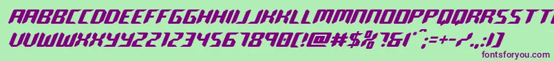 roboclone Font – Purple Fonts on Green Background