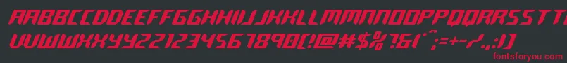 roboclone Font – Red Fonts on Black Background