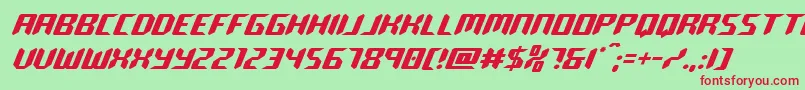 roboclone Font – Red Fonts on Green Background