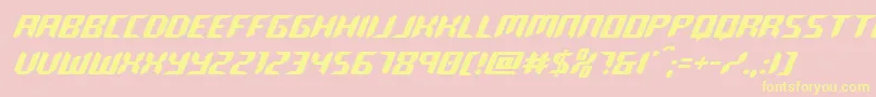 roboclone Font – Yellow Fonts on Pink Background