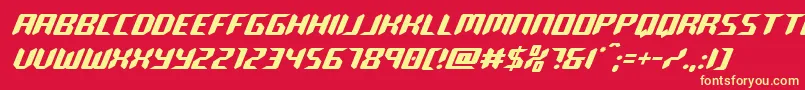 roboclone Font – Yellow Fonts on Red Background