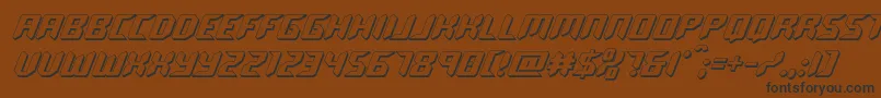 roboclone3d Font – Black Fonts on Brown Background