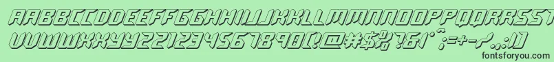 roboclone3d Font – Black Fonts on Green Background
