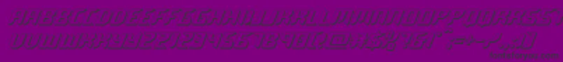 roboclone3d Font – Black Fonts on Purple Background