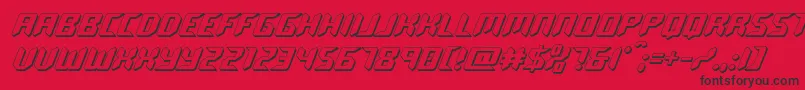 roboclone3d Font – Black Fonts on Red Background