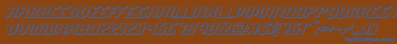 roboclone3d Font – Blue Fonts on Brown Background