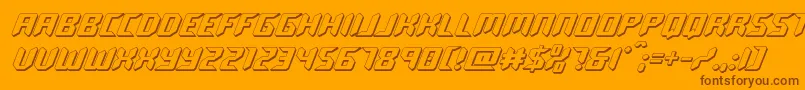 roboclone3d Font – Brown Fonts on Orange Background