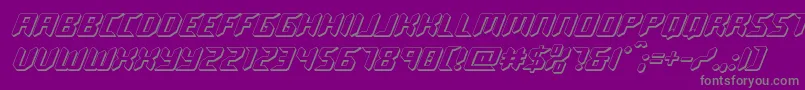 roboclone3d Font – Gray Fonts on Purple Background