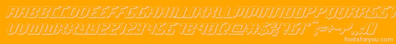 roboclone3d Font – Pink Fonts on Orange Background