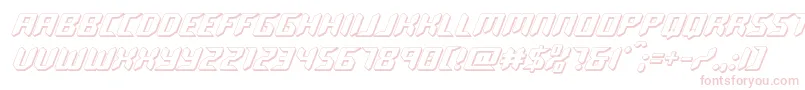 roboclone3d-Schriftart – Rosa Schriften auf weißem Hintergrund