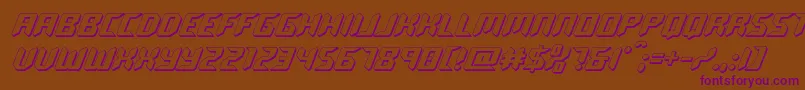 roboclone3d Font – Purple Fonts on Brown Background