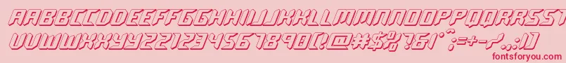 roboclone3d Font – Red Fonts on Pink Background
