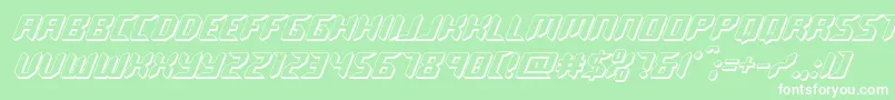 roboclone3d Font – White Fonts on Green Background