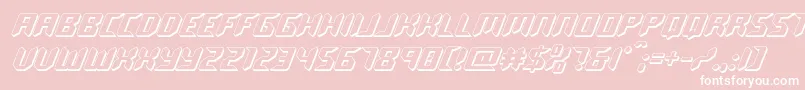 roboclone3d Font – White Fonts on Pink Background