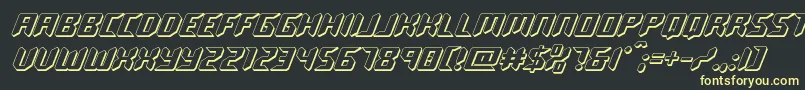 Шрифт roboclone3d – жёлтые шрифты на чёрном фоне
