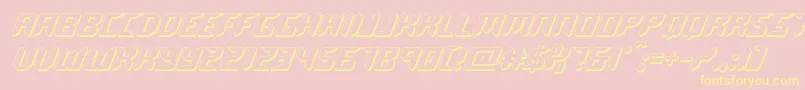 roboclone3d Font – Yellow Fonts on Pink Background