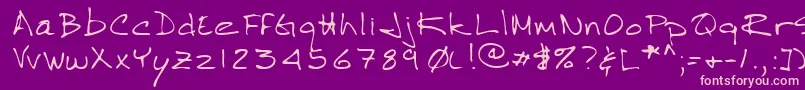 Lehn264 Font – Pink Fonts on Purple Background