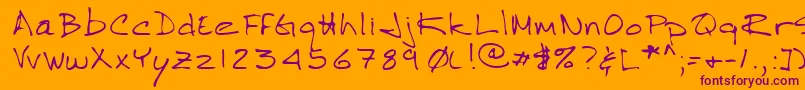 More about Lehn264 Font Lehn264 Font – Purple Fonts on Orange Background