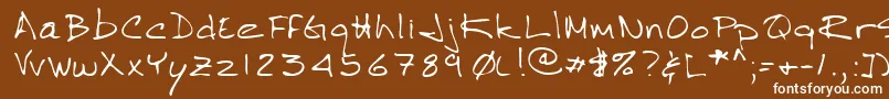 Weitere Informationen zur Lehn264-Schriftart Lehn264-Schriftart – Weiße Schriften auf braunem Hintergrund