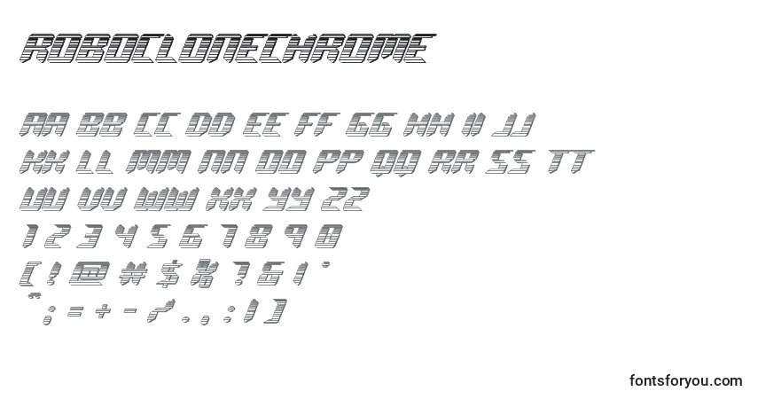 Czcionka Roboclonechrome – alfabet, cyfry, specjalne znaki