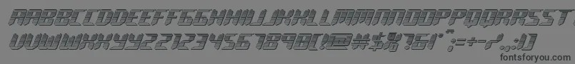 roboclonechrome-Schriftart – Schwarze Schriften auf grauem Hintergrund