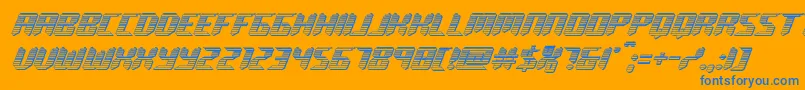 fuente roboclonechrome – Fuentes Azules Sobre Fondo Naranja