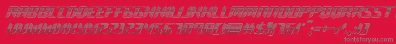 roboclonechrome Font – Gray Fonts on Red Background