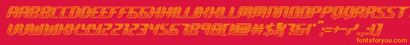 roboclonechrome Font – Orange Fonts on Red Background