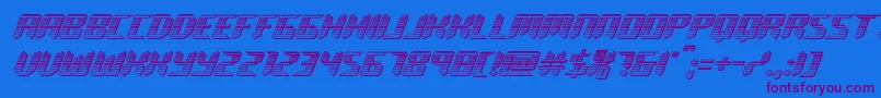 Fonte roboclonechrome – fontes roxas em um fundo azul