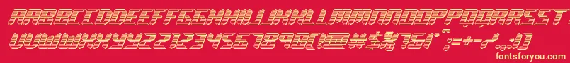 roboclonechrome Font – Yellow Fonts on Red Background