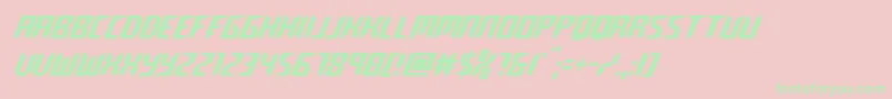 roboclonecond Font – Green Fonts on Pink Background