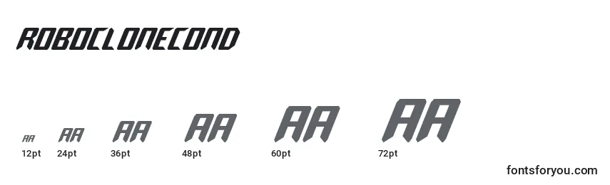 Roboclonecond Font Sizes