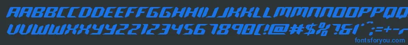 Шрифт robocloneexpand – синие шрифты на чёрном фоне