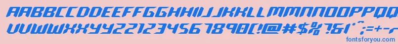 robocloneexpand Font – Blue Fonts on Pink Background