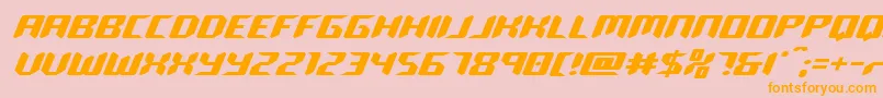robocloneexpand Font – Orange Fonts on Pink Background