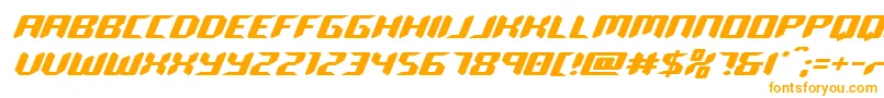 robocloneexpand Font – Orange Fonts on White Background