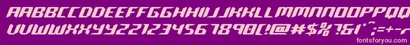 Fonte robocloneexpand – fontes rosa em um fundo violeta