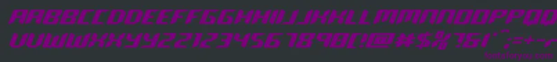 robocloneexpand-Schriftart – Violette Schriften auf schwarzem Hintergrund