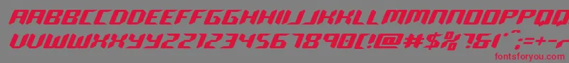 robocloneexpand-Schriftart – Rote Schriften auf grauem Hintergrund