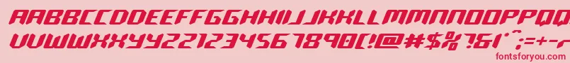 robocloneexpand-Schriftart – Rote Schriften auf rosa Hintergrund