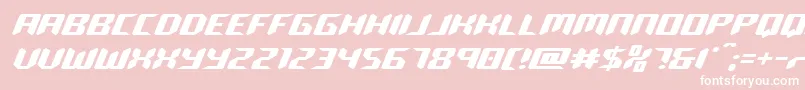 robocloneexpand Font – White Fonts on Pink Background