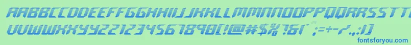 roboclonegrad Font – Blue Fonts on Green Background