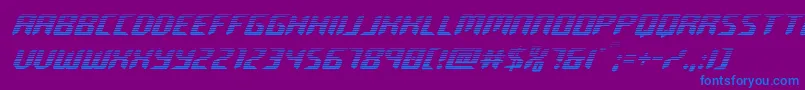 roboclonegrad Font – Blue Fonts on Purple Background