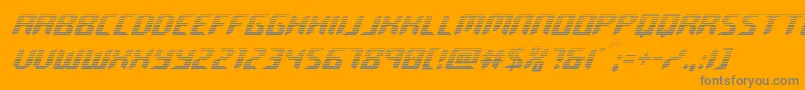 roboclonegrad Font – Gray Fonts on Orange Background