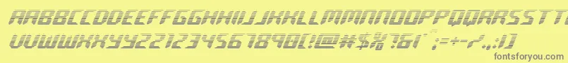 roboclonegrad Font – Gray Fonts on Yellow Background